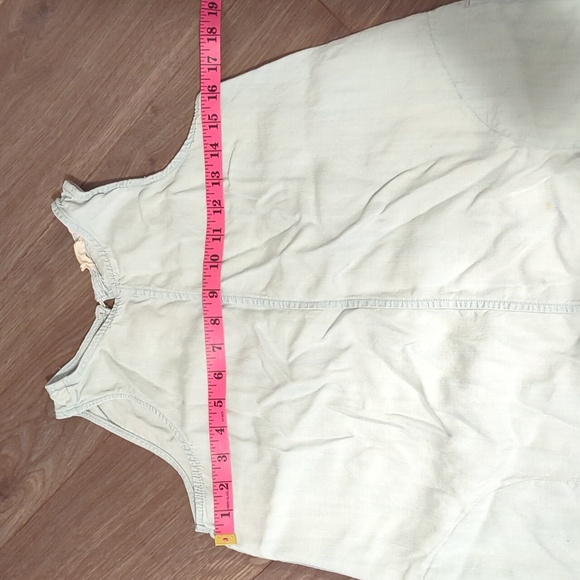 BLUE | Light denim summer flared dress, with pockets, Extra Small, XS - Picture 4 of 4